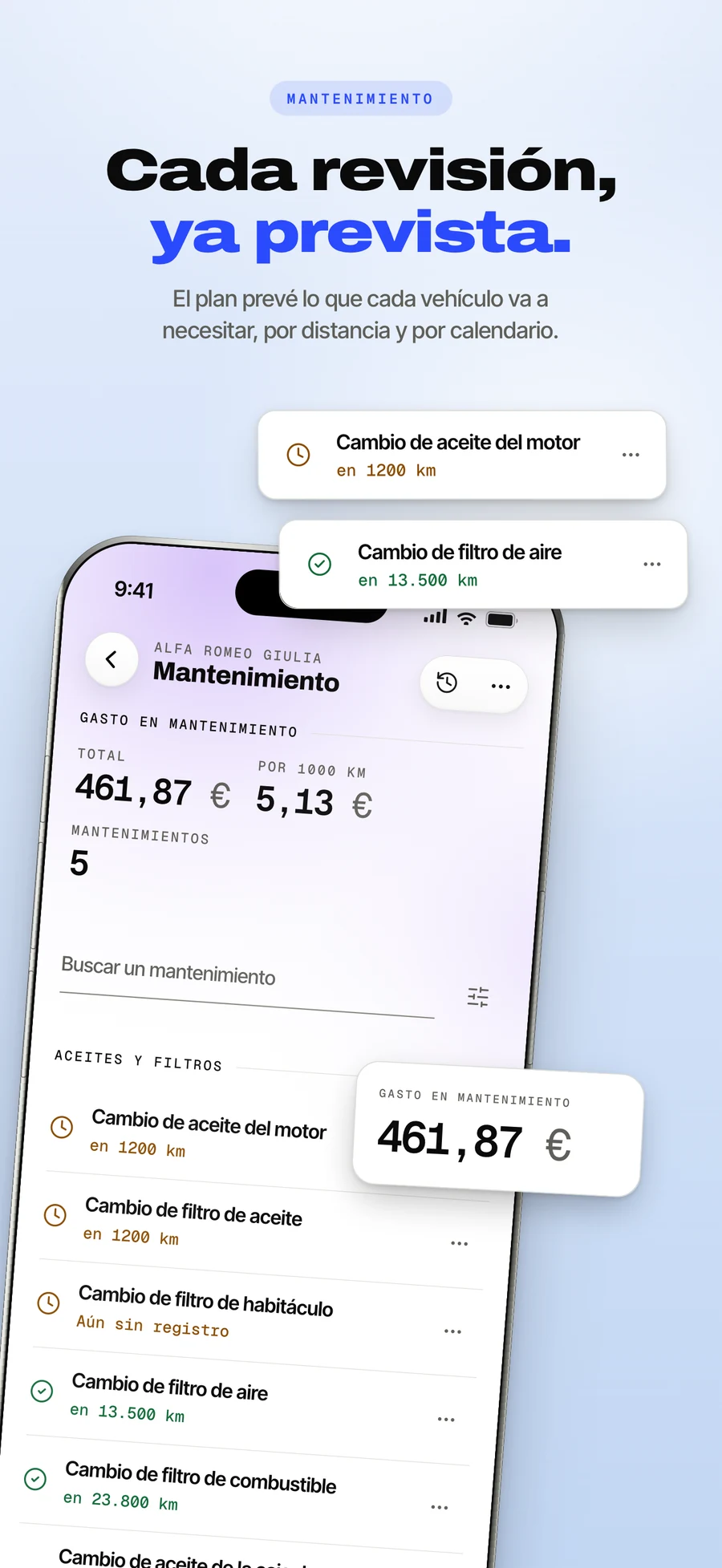 Panel del App Store: el plan de mantenimiento con la cuenta atrás para la próxima revisión.