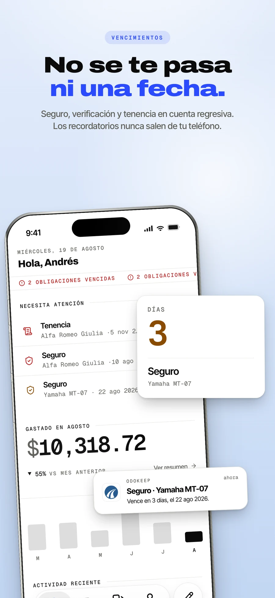Panel del App Store: seguro, verificación y tenencia en cuenta regresiva.
